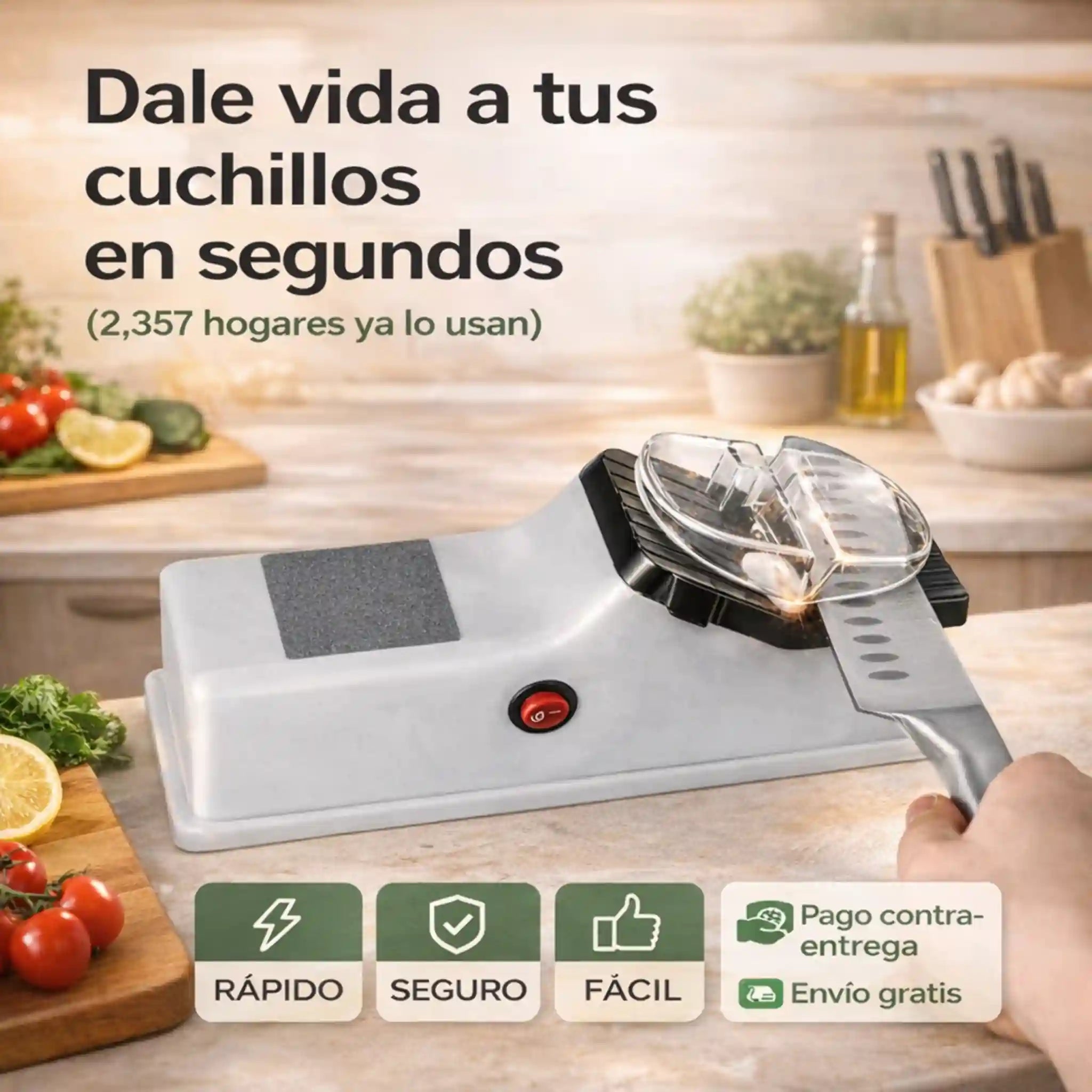 Afilador de cuchillos eléctrico