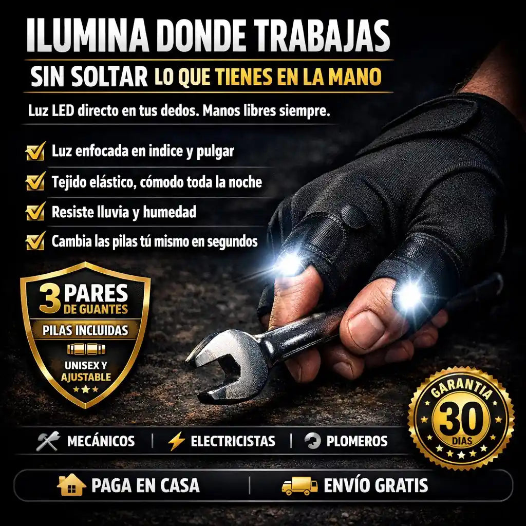 Guantes con linterna