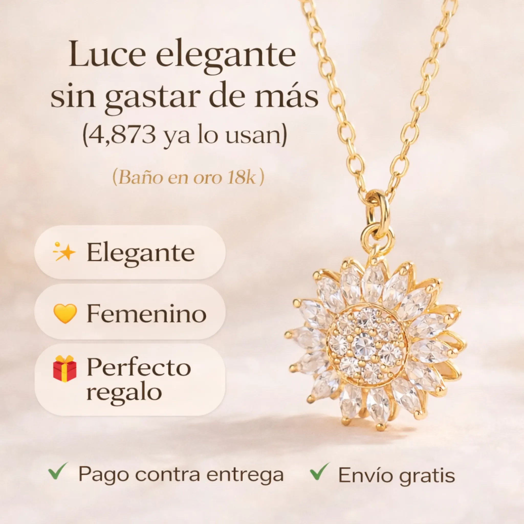 Collar de girasol giratorio