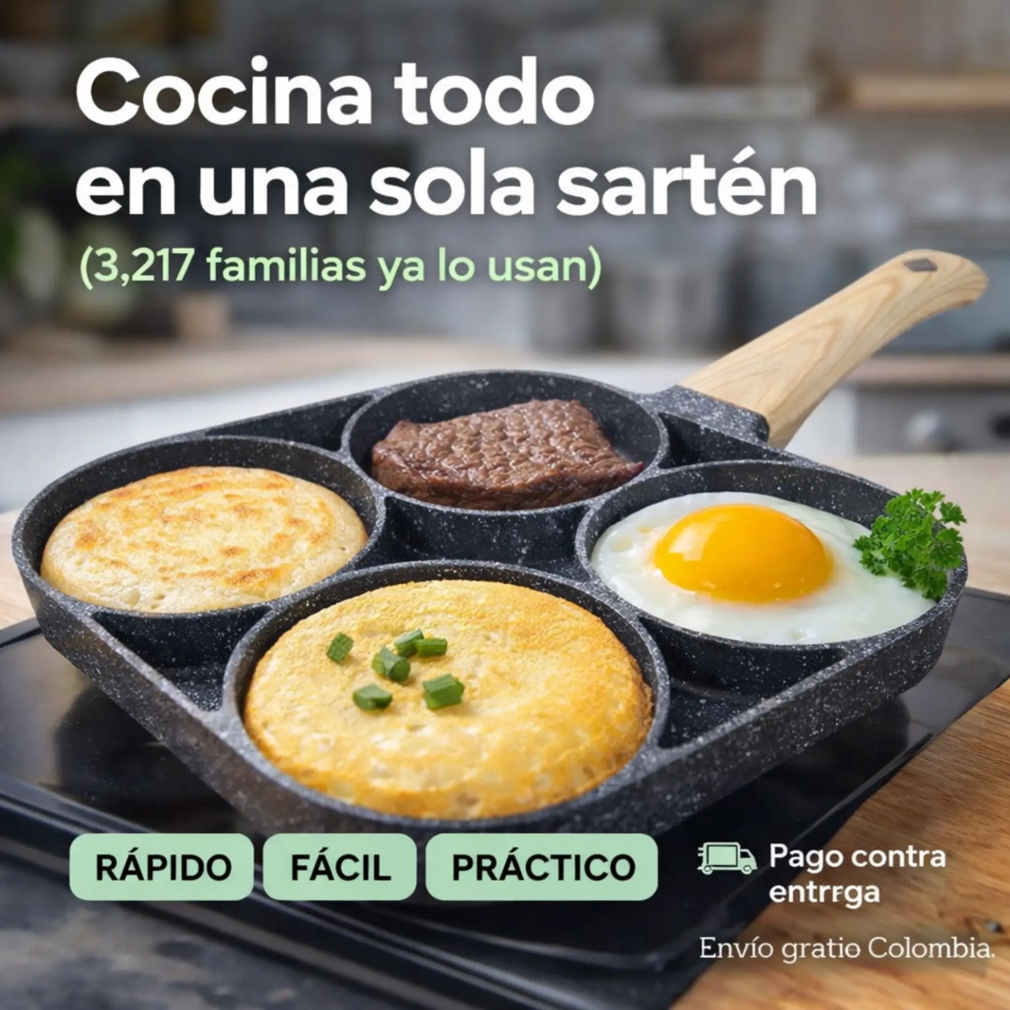 SARTEN DE 4 PUESTOS