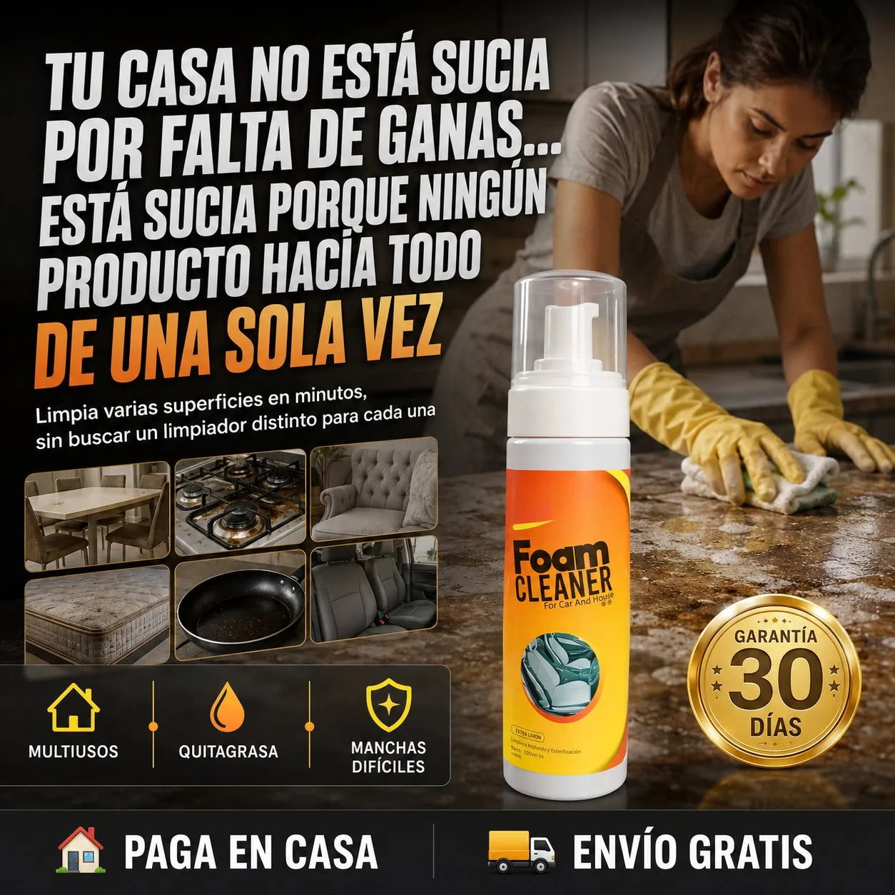 Espuma limpiadora